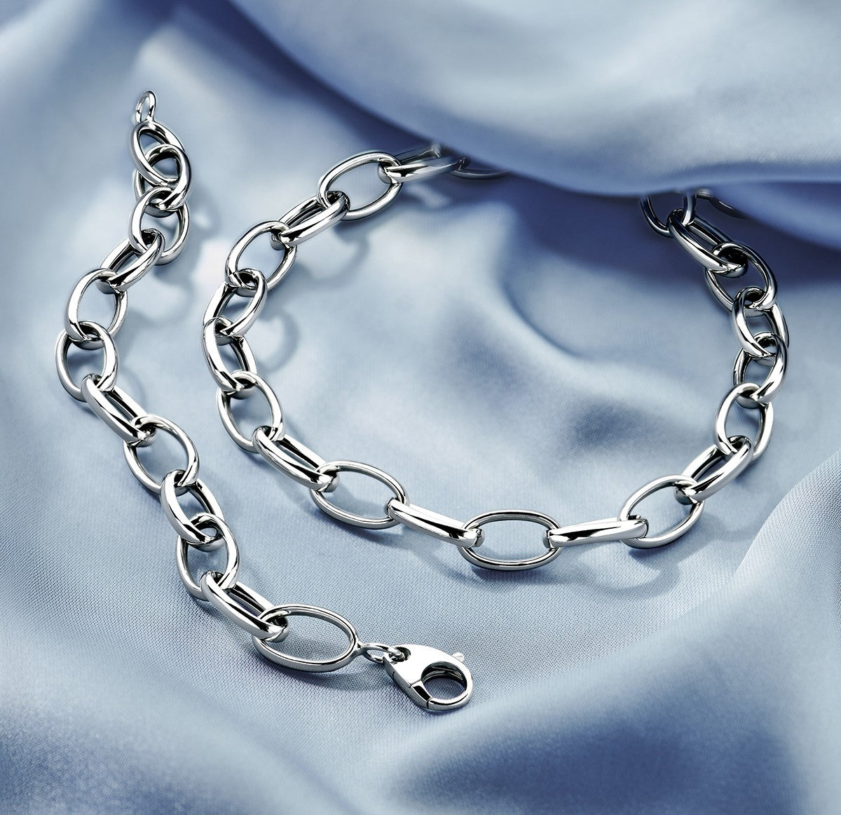 Collier anker 10 mm 43 cm zilver