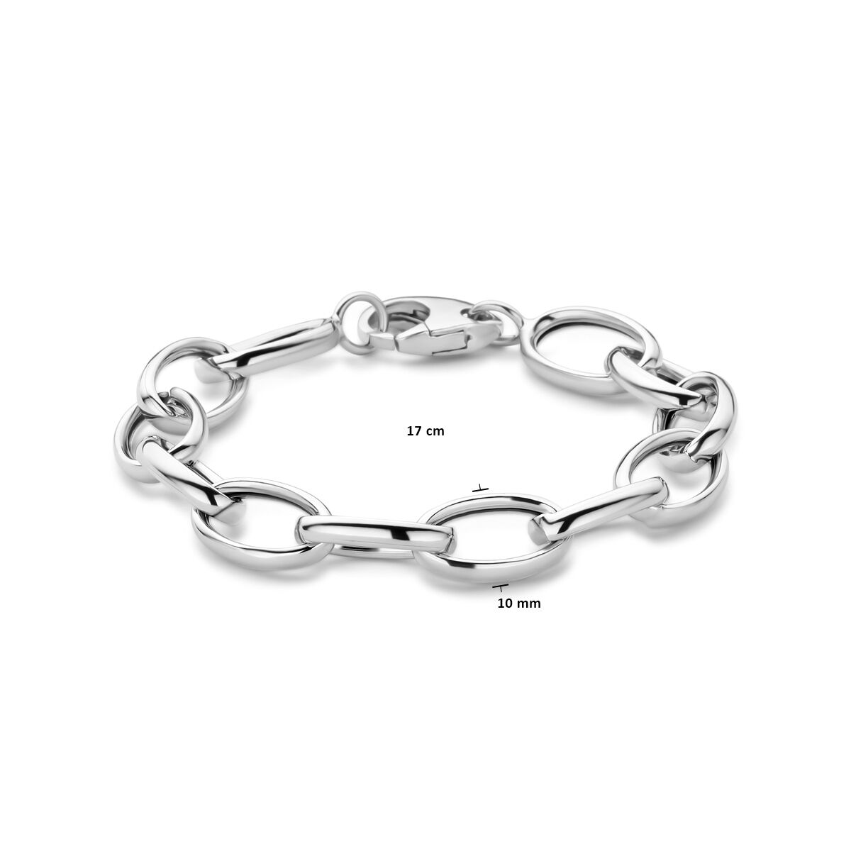 Zilver Gerhodineerd Armband Anker 10 Mm 17 Cm 1340049 - PansiteNederland.nl