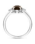 Gerhodineerd Zilver Ring Rookkwarts En Met Zirkonia 1340326 - PansiteNederland.nl