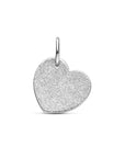 zilver gerhodineerd graveerhanger hartje glitter gediamanteerd 15 mm 1340351