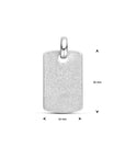 zilver gerhodineerd graveerhanger glitter gediamanteerd 26 mm 1340353