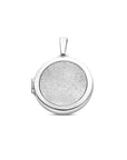 zilver gerhodineerd medaillon poli/glitter gediamanteerd 30 mm 1340388 - PansiteNederland.nl