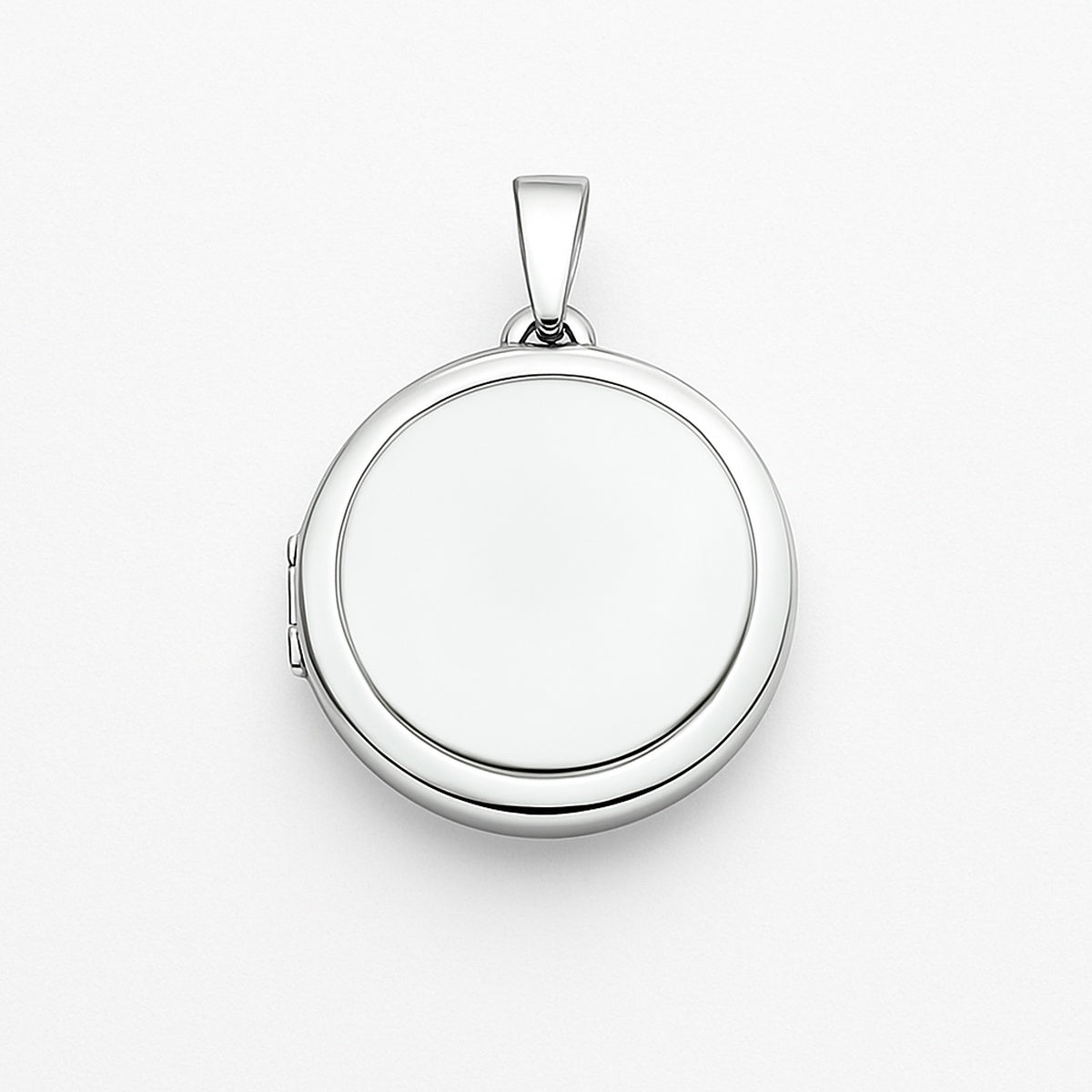 zilver gerhodineerd medaillon poli/glitter gediamanteerd 30 mm 1340388 - PansiteNederland.nl