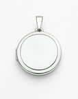 zilver gerhodineerd medaillon poli/glitter gediamanteerd 30 mm 1340388 - PansiteNederland.nl