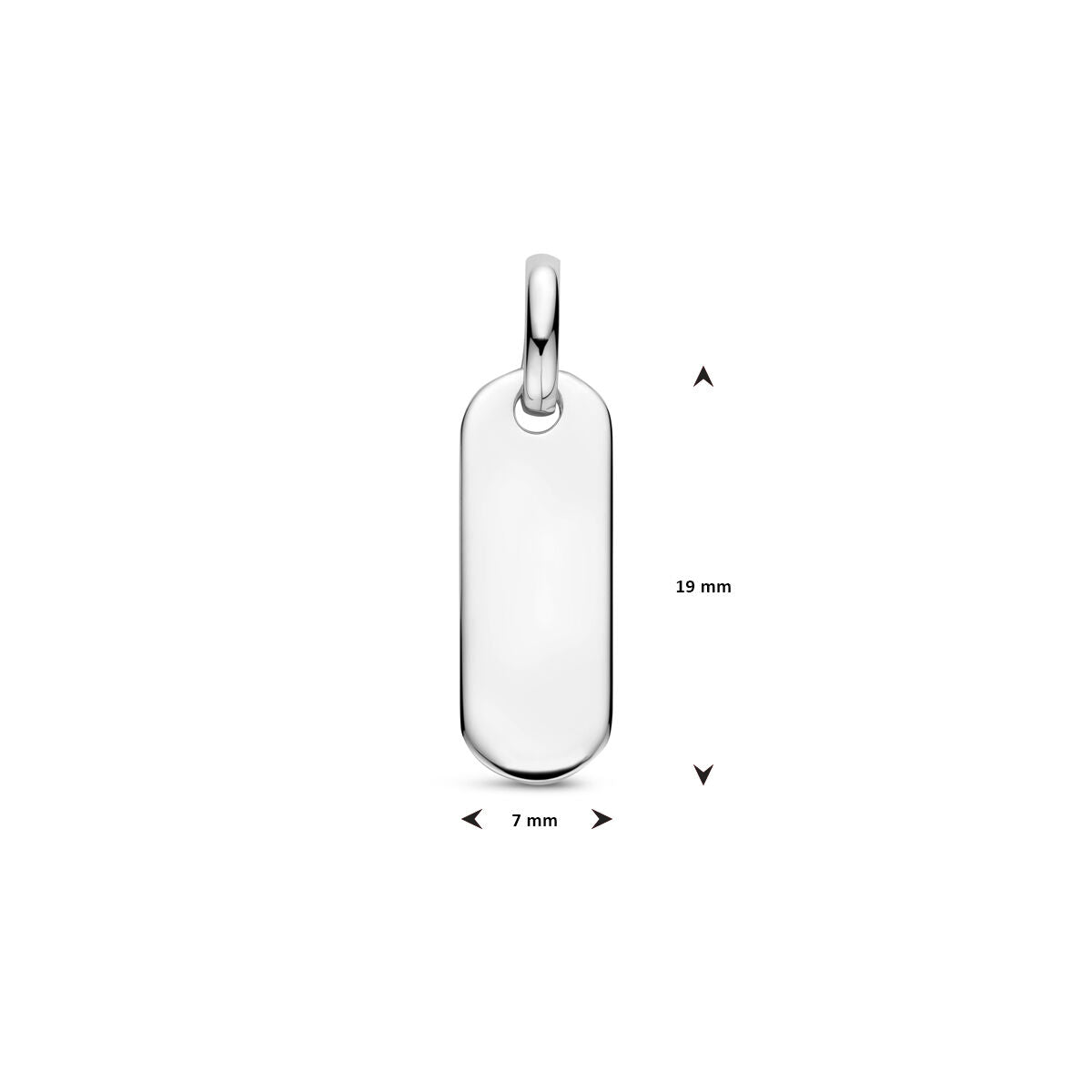 zilver gerhodineerd graveerhanger 19 mm 1340407 - PansiteNederland.nl