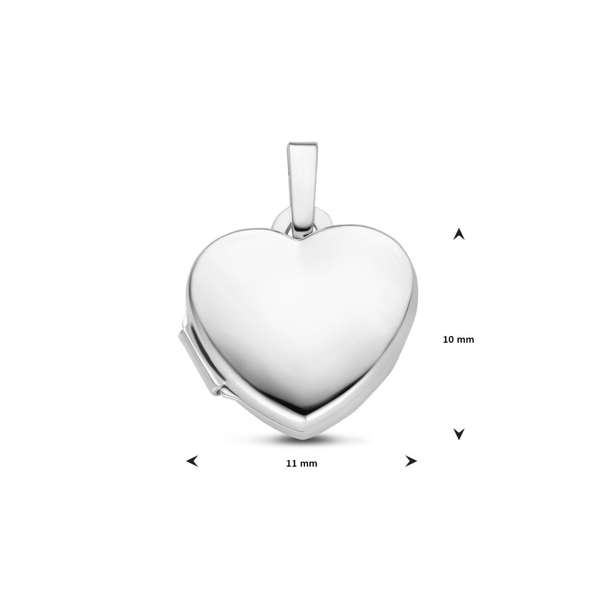 zilver gerhodineerd medaillon hartje 16 mm 1340440 - PansiteNederland.nl
