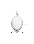zilver gerhodineerd medaillon ovaal 33 mm 1340442 - PansiteNederland.nl
