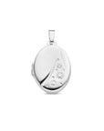zilver gerhodineerd medaillon ovaal 26 mm 1340443