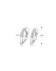 Zilver Gerhodineerd Klapoorringen Zirkonia 12 Mm 1340450 - PansiteNederland.nl