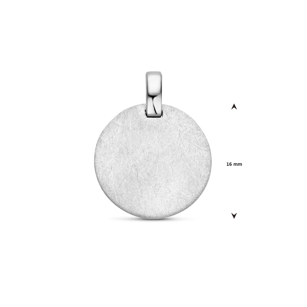 zilver gerhodineerd Graveerhanger ijsmat 16 mm 1340458 - PansiteNederland.nl
