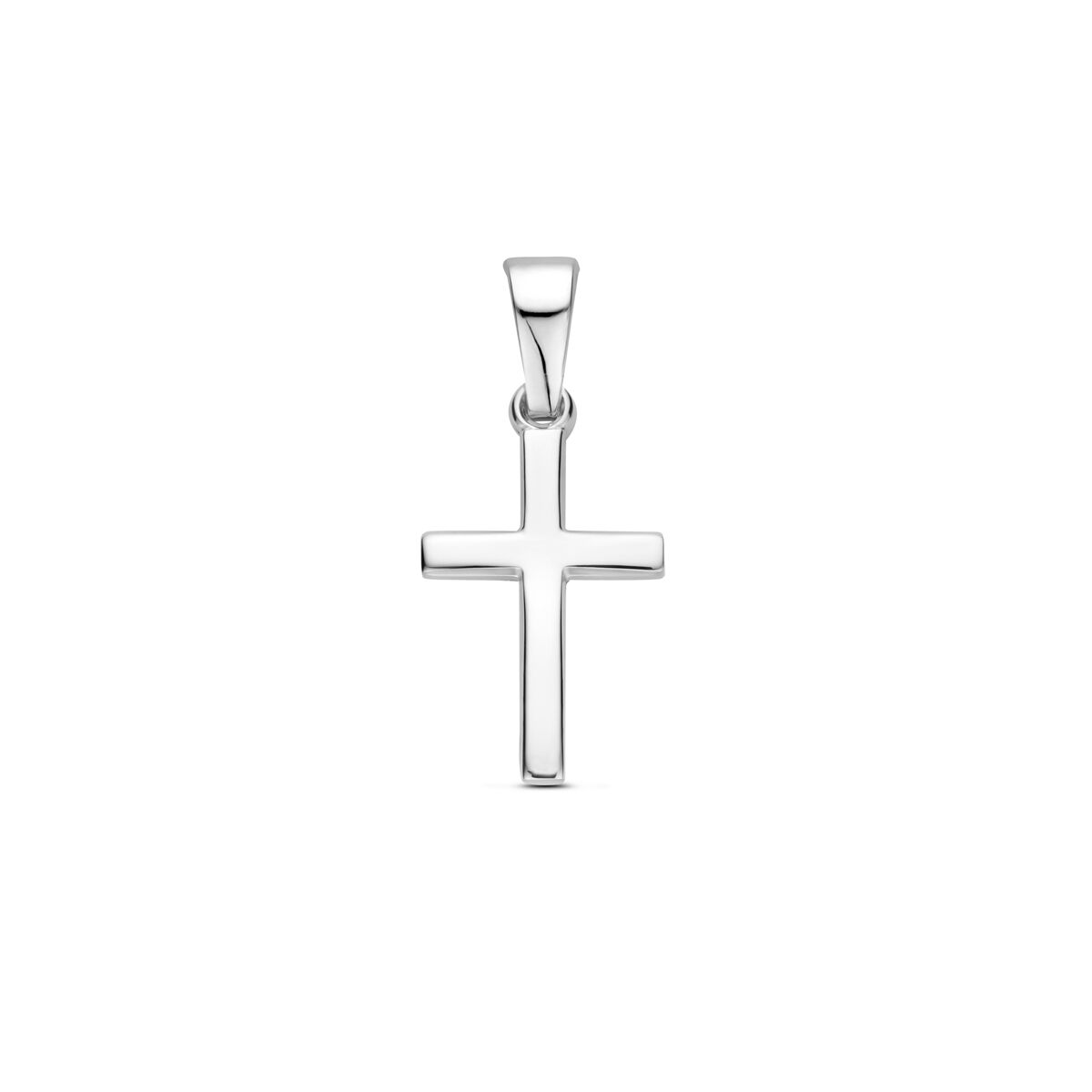 zilver gerhodineerd hanger kruis 13 mm 1340462 - PansiteNederland.nl