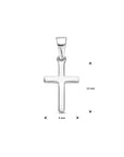 zilver gerhodineerd hanger kruis 13 mm 1340462 - PansiteNederland.nl