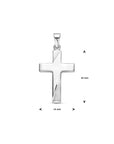 zilver gerhodineerd hanger kruis poli/mat gediamanteerd 24 mm 1340468 - PansiteNederland.nl