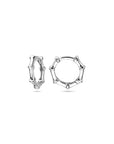 Zilver gerhodineerd klapoorringen 11,5 mm - 1340480