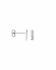 Zilver gerhodineerd oorknoppen zirkonia 7,5 mm - 1340483