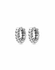 Zilver gerhodineerd klapoorringen 12 mm - 1340496