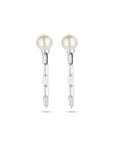 Zilver gerhodineerd oorknoppen parel 6,5 mm - 1340498