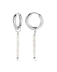 Zilver gerhodineerd klapoorringen parel 23 mm - 1340528 - PansiteNederland.nl