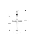 Zilver gerhodineerd hanger kruis 26 mm - 1340531