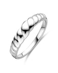 Zilver gerhodineerd Ring Gedraaid Zilver Gerhodineerd - 1340536