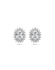 Zilver gerhodineerd oorknoppen zirkonia 10,5 mm - 1340643
