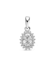 Zilver gerhodineerd hanger zirkonia 17 mm - 1340644 - PansiteNederland.nl