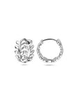 Zilver gerhodineerd klapoorringen bladeren 12 mm - 1340682 - PansiteNederland.nl