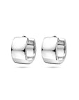 Zilver gerhodineerd klapoorringen 14 mm - 1340685