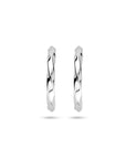 Zilver gerhodineerd stekeroorringen gedraaid 18,5 mm - 1340686