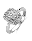 Zilver gerhodineerd Ring Zirkonia Zilver Gerhodineerd - 1340704