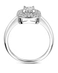 Zilver gerhodineerd Ring Zirkonia Zilver Gerhodineerd - 1340704