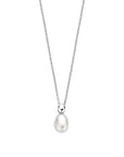 Zilver Gerhodineerd Collier Parel 41 + 4 Cm - 1340793