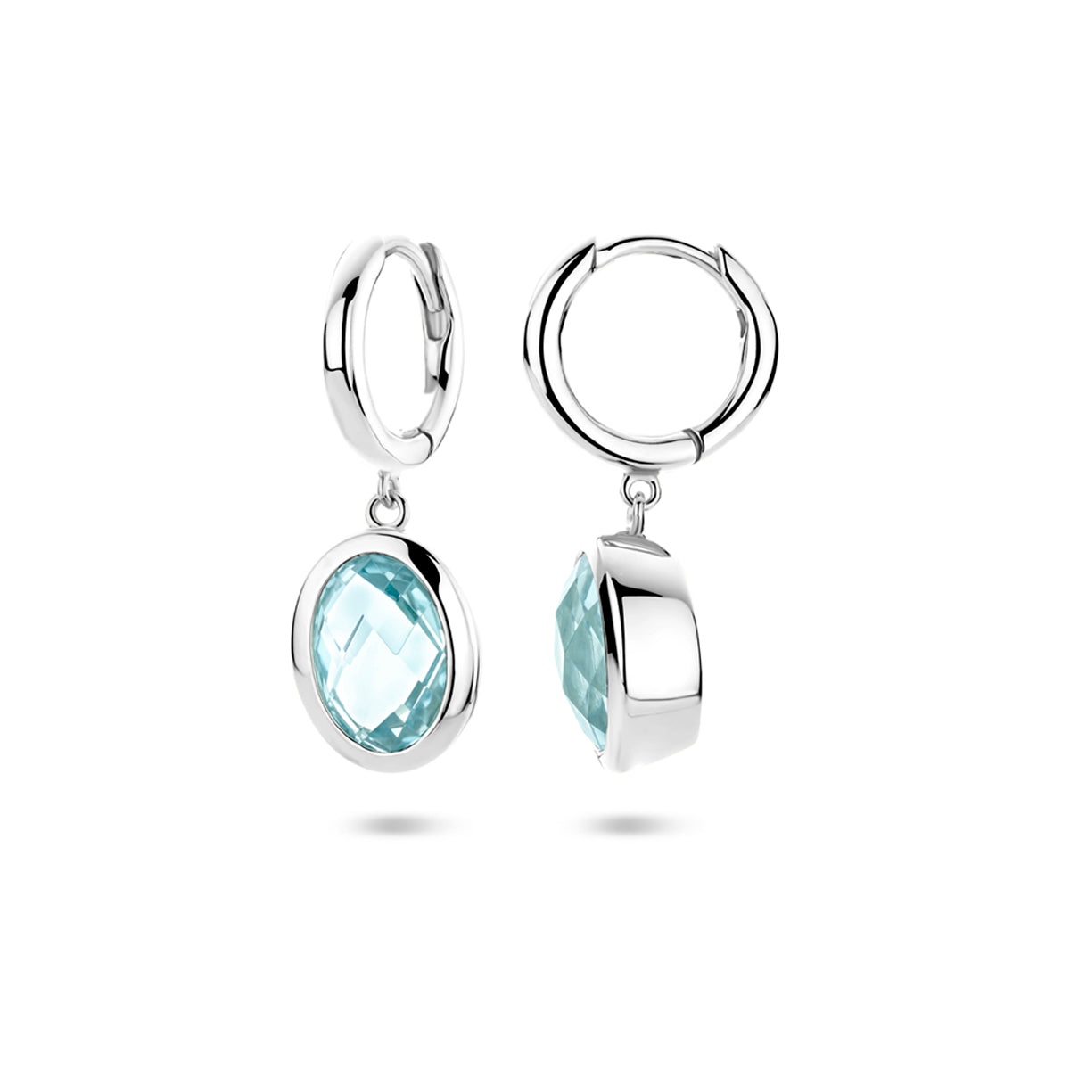 Oorbellen Topaas Gerhodineerd Zilver
