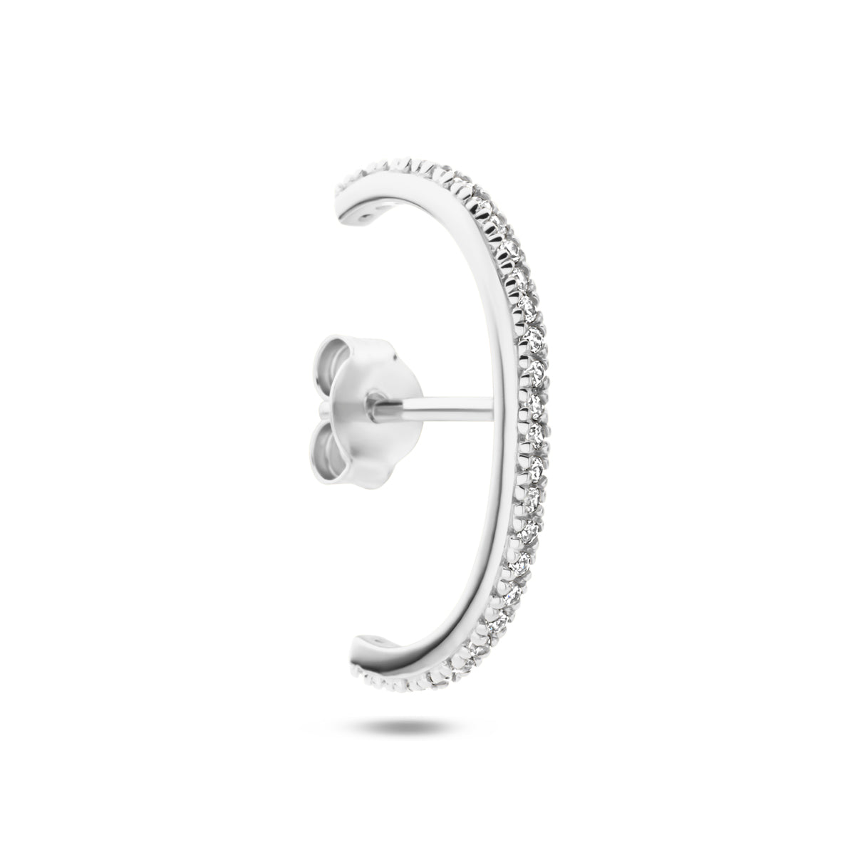Fantasy Collection Suspender oorbel zirkonia zilver gerhodineerd 21 mm