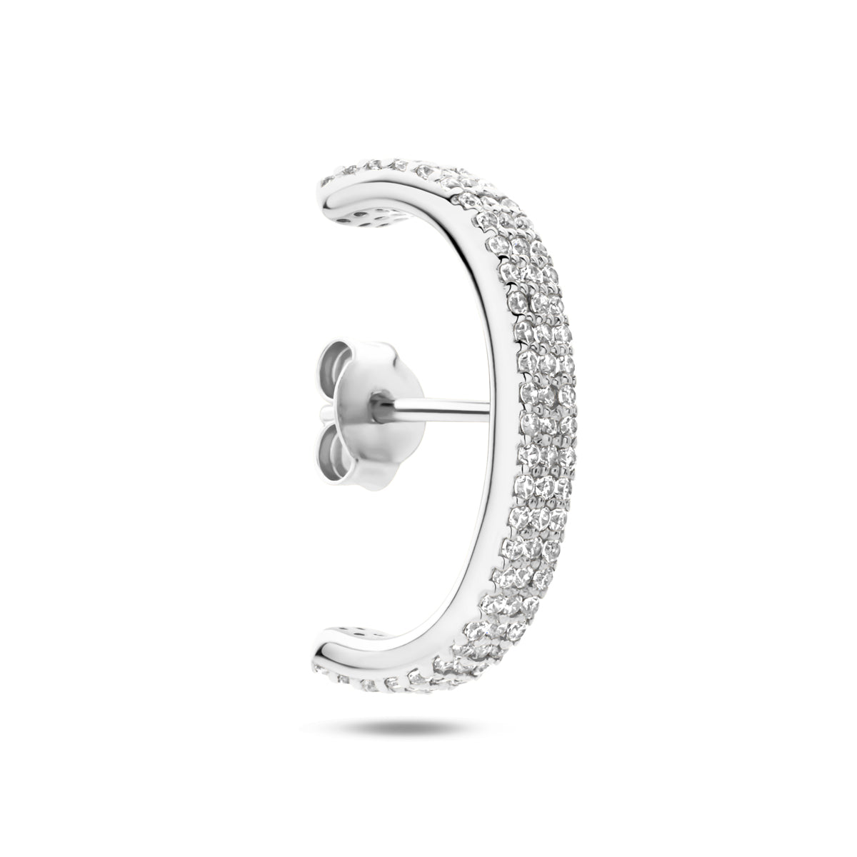 Fantasy Collection Suspender oorbel zirkonia zilver gerhodineerd 20 mm