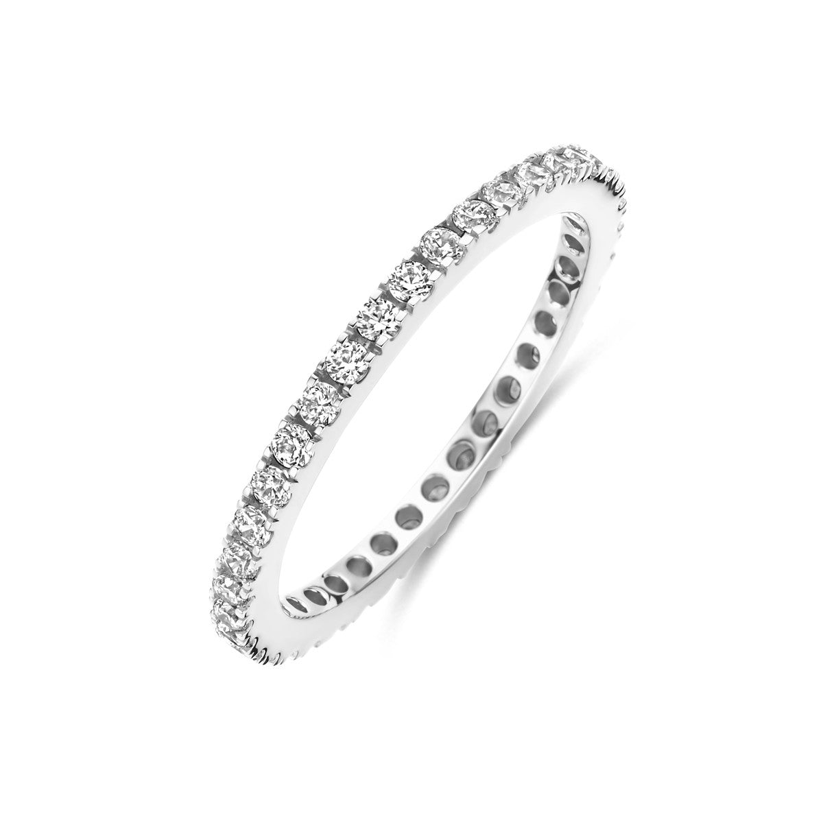Ring zirkonia zilver gerhodineerd 1,6 mm – 1342402