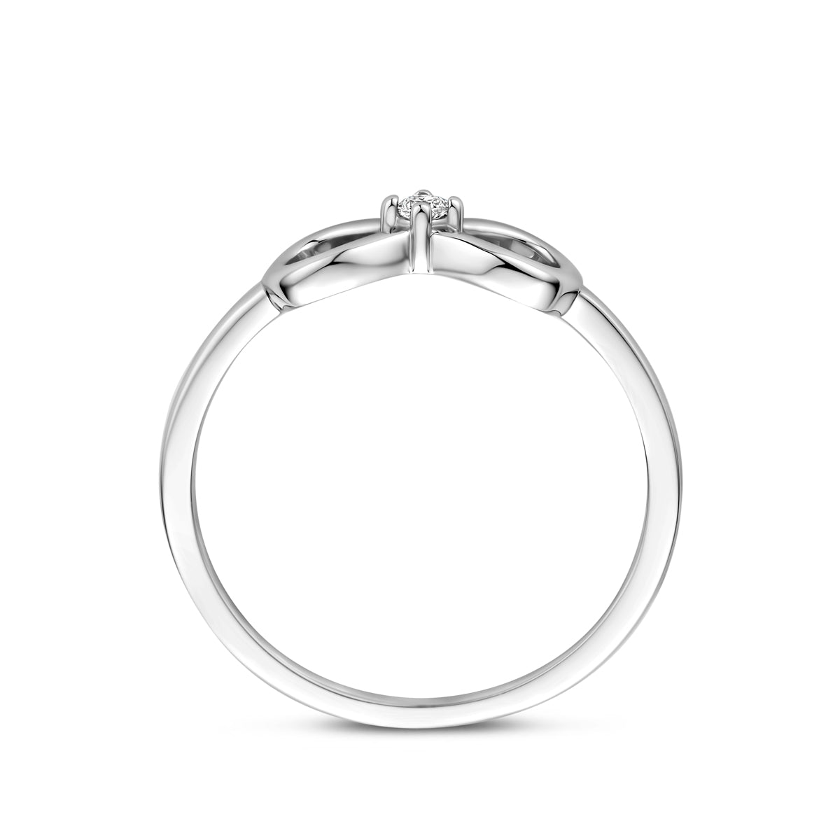 Ring infinity zirkonia zilver gerhodineerd