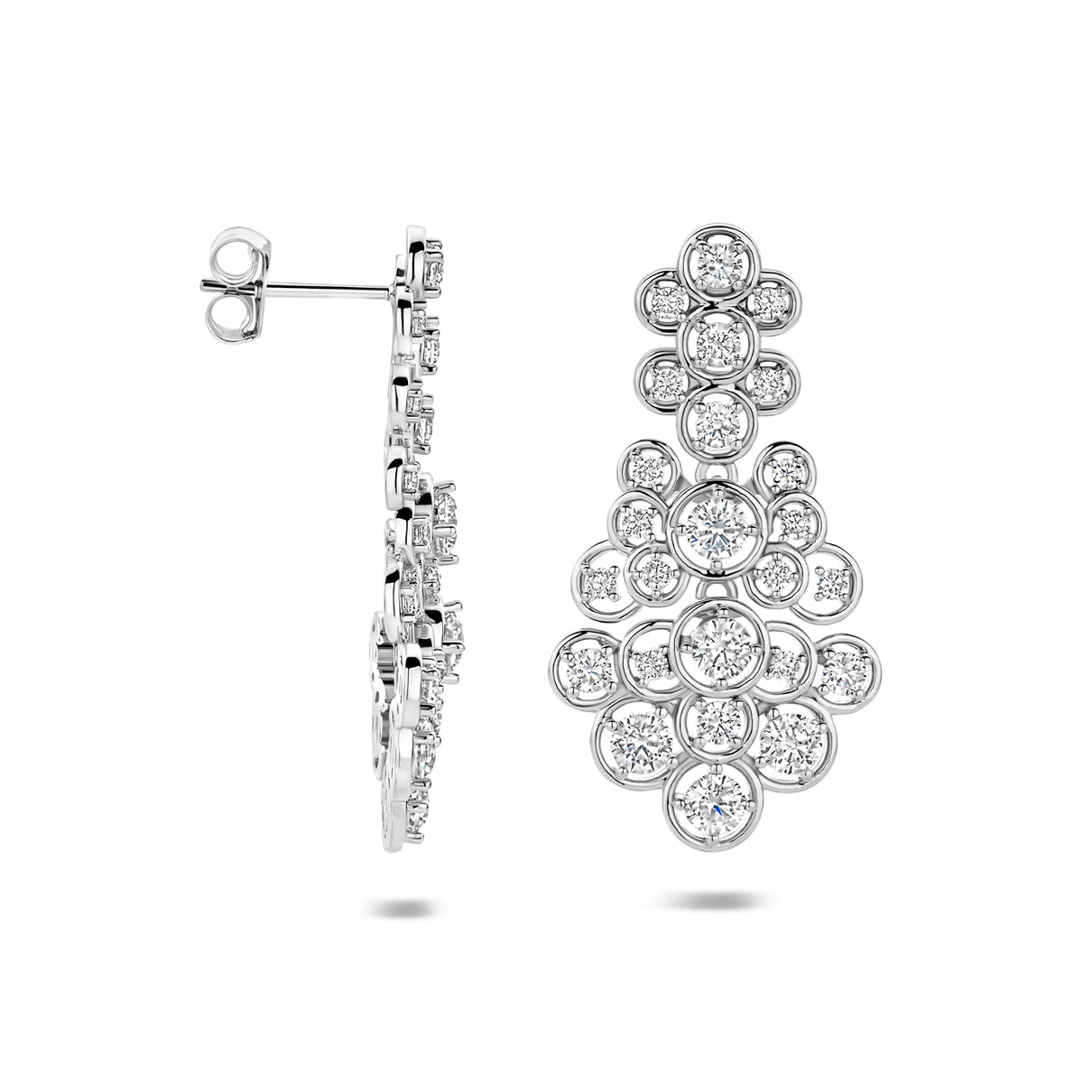 Fantasy Collection Oorhangers zirkonia zilver gerhodineerd 35 mm - afbeelding 3