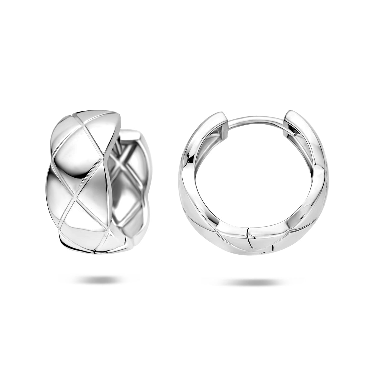 Fantasy Collection Klapoorringen zilver gerhodineerd 15 mm - afbeelding 3