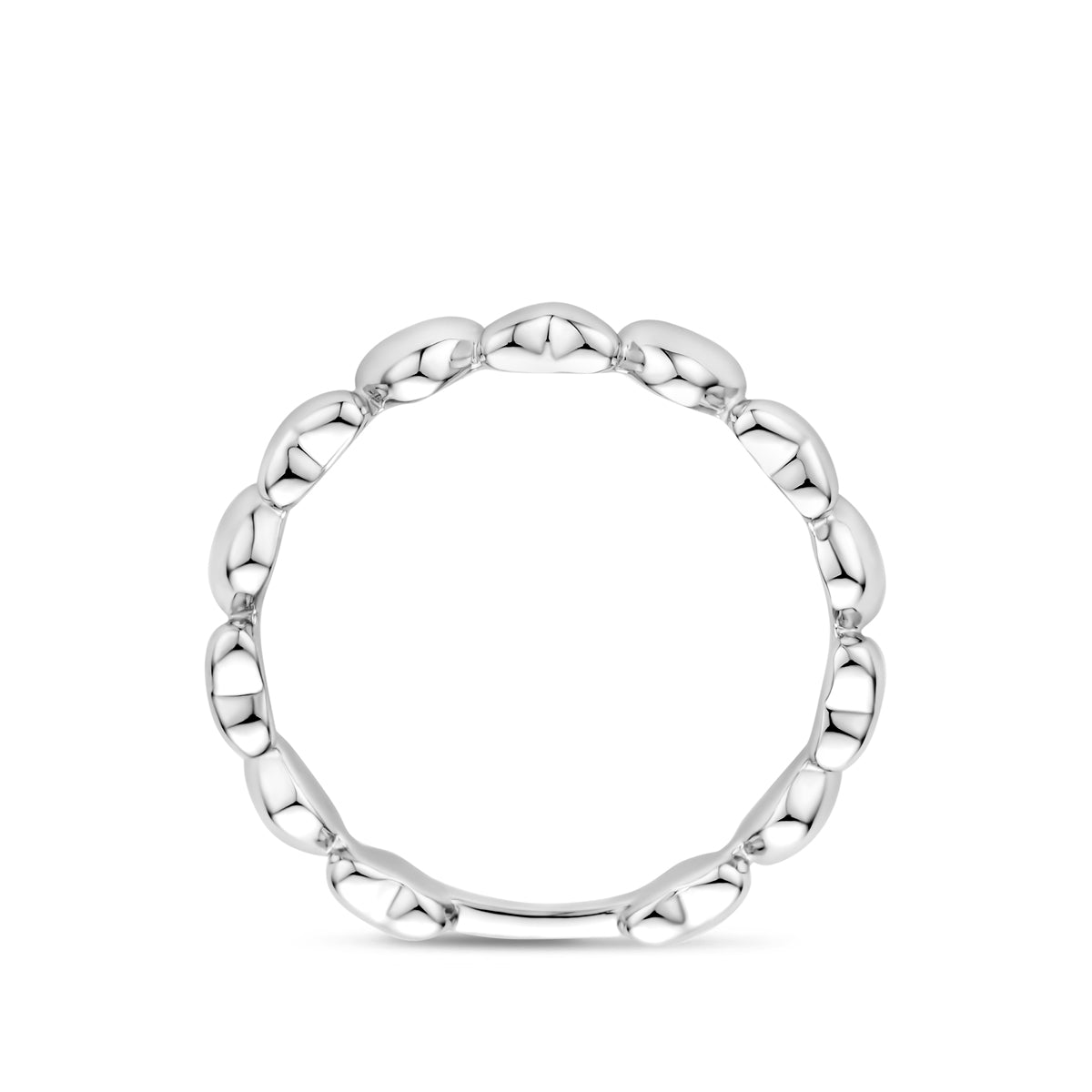 Ring hartjes zilver gerhodineerd