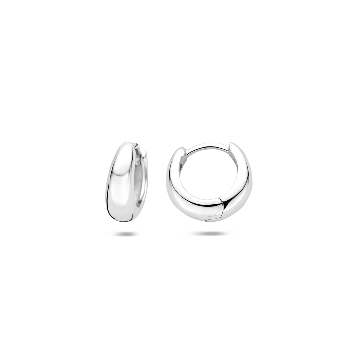 Fantasy Collection Klapoorringen buis zilver gerhodineerd 4 mm - afbeelding 3