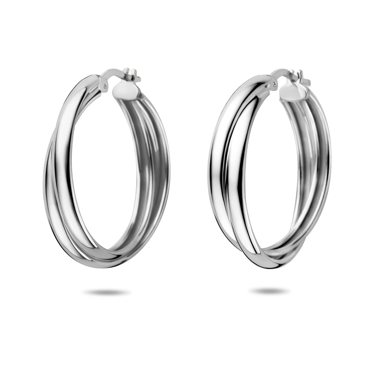 Oorringen zilver gerhodineerd 27,5 mm