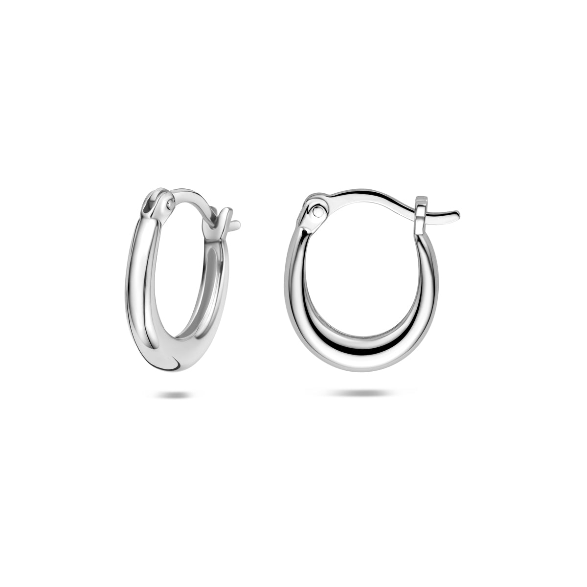 Oorringen zilver gerhodineerd 14,5 mm