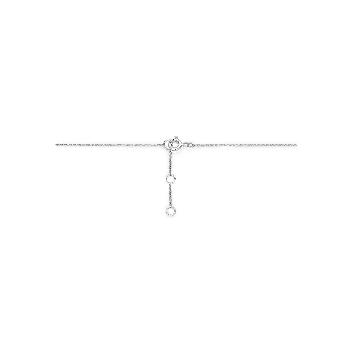Collier zirkonia zilver gerhodineerd 41 - 43 - 45 cm