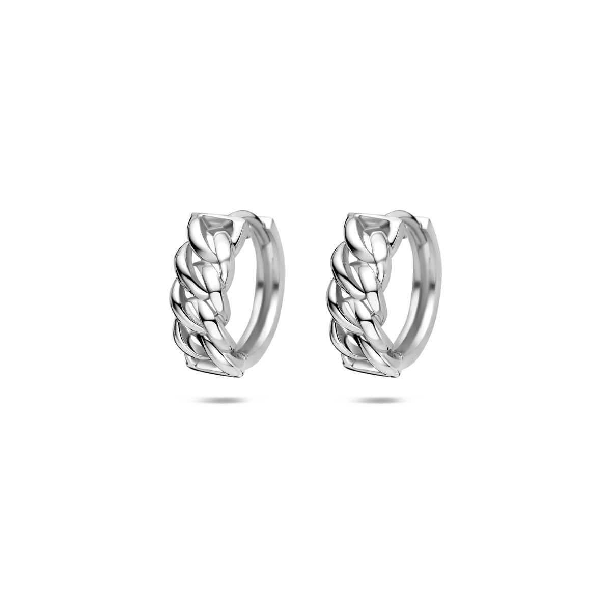 Klapoorringen schakel zilver gerhodineerd 13 mm