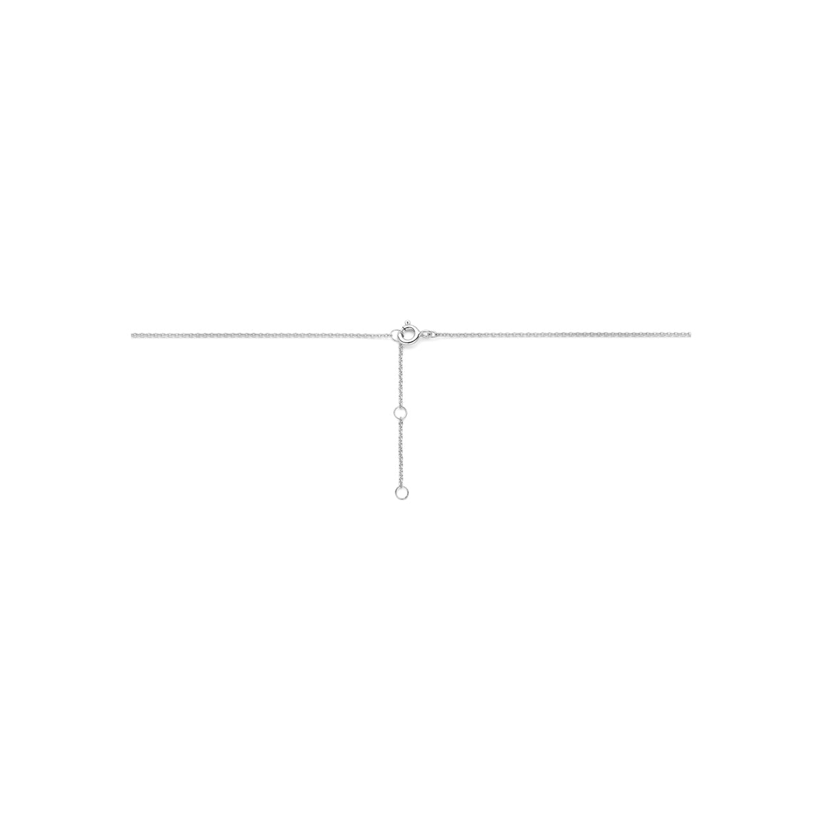 Collier klavertje zilver gerhodineerd 40 - 42 - 44 cm