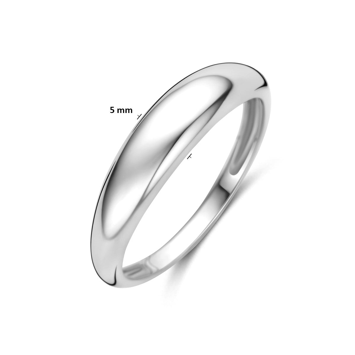 Ring zilver gerhodineerd 5 mm