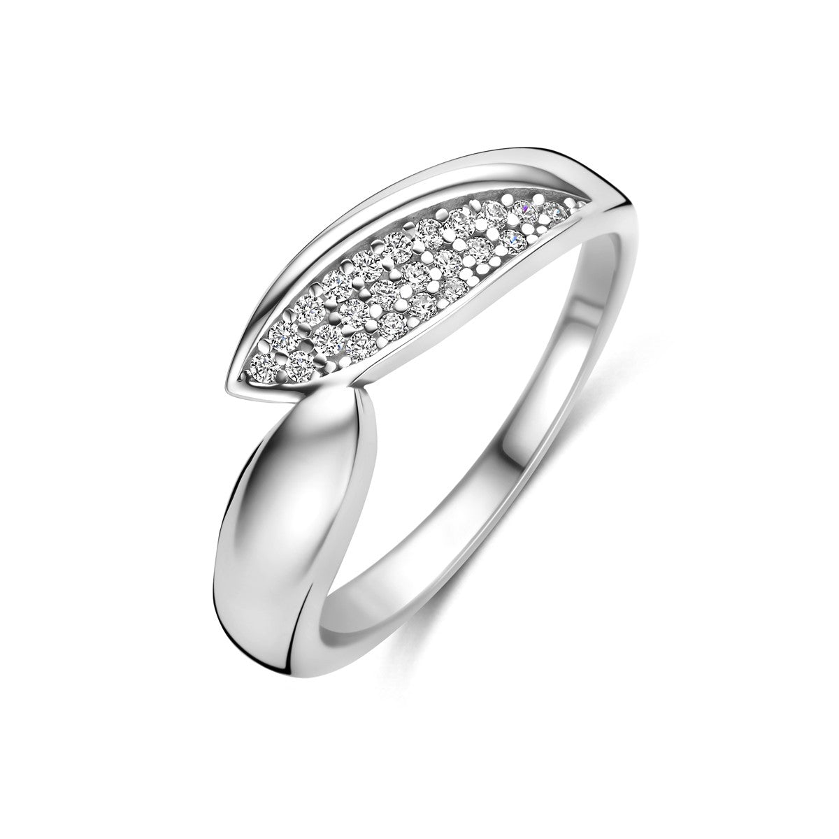 Ring zirkonia zilver gerhodineerd 1342730