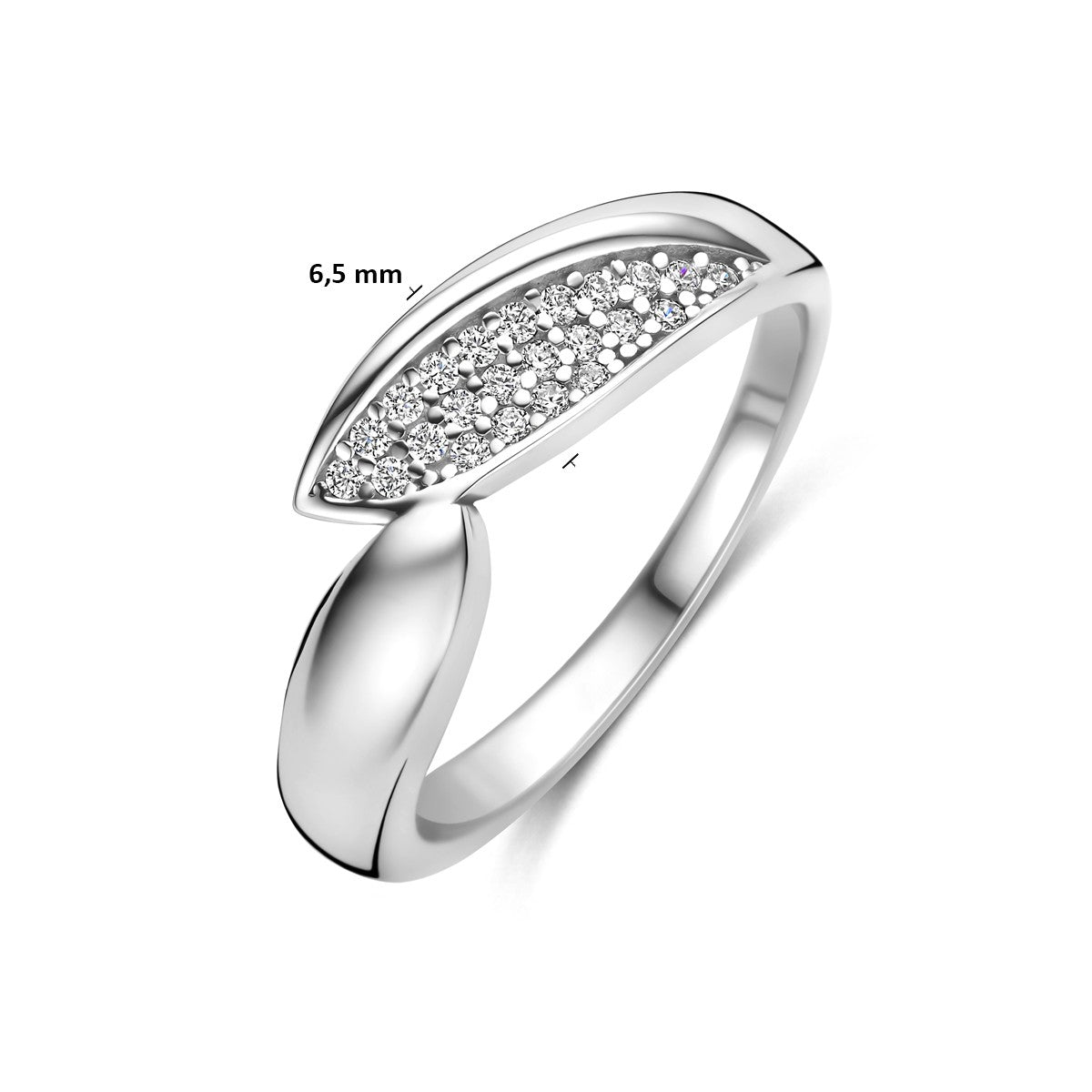 Ring zirkonia zilver gerhodineerd 1342730