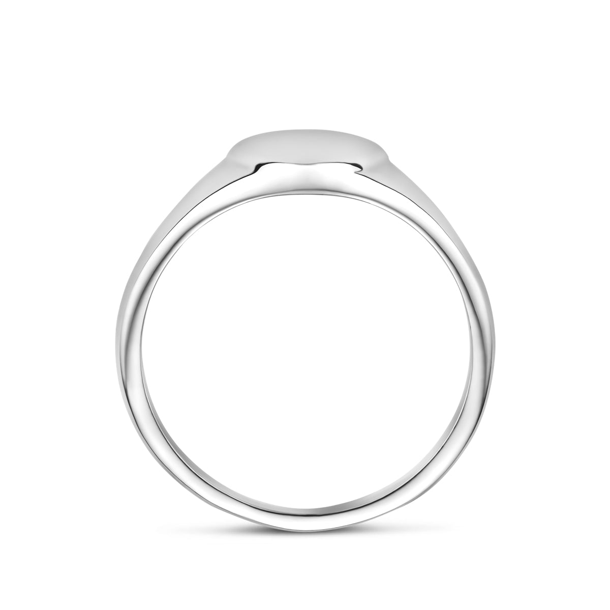 Ring hartje zilver gerhodineerd